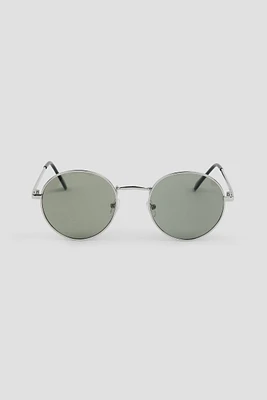 Ardene Round Sunglasses in Khaki