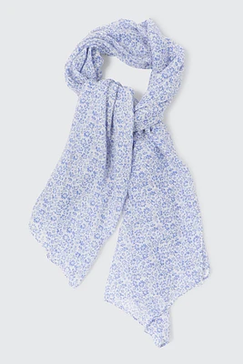 Ardene Ditsy Floral Scarf in Light Blue | Polyester