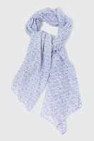 Ardene Ditsy Floral Scarf in Light Blue | Polyester