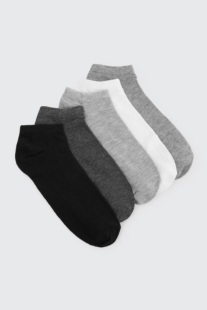 Ardene 5-Pack of Solid Ankle Socks in | Polyester/Spandex