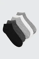 Ardene 5-Pack of Solid Ankle Socks in | Polyester/Spandex