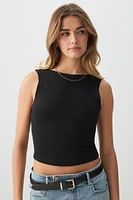 Ardene Crop Top with Back Bow Tie in | Size | Polyester/Rayon/Elastane
