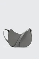 Ardene Faux Leather Baguette Bag in Light Grey | 100% Recycled Polyester/Faux Leather | Eco-Conscious