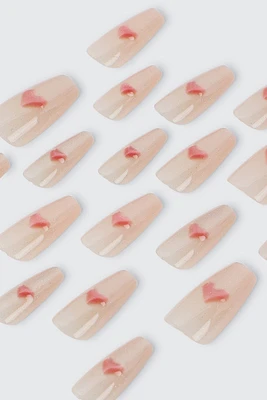 Ardene 20-Pack Heart Fake Nails