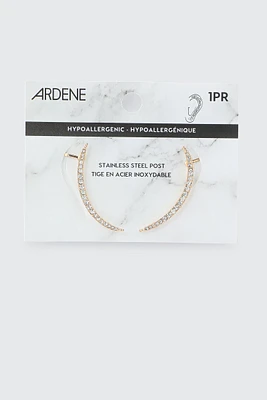 Ardene Small Stone Crawler Earrings in Gold | Stainless Steel