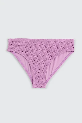 Ardene Kids Crochet Bikini Bottom in Medium Purple | Size | Polyester/Spandex/Elastane