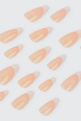 Ardene 20-Pack Almond Shaped French Tip Fake Nails in White