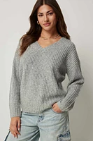 Ardene Long V-Neck Sweater in | Size | Polyester