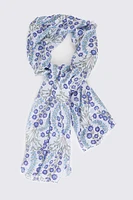 Ardene Floral Lightweight Scarf in Light Blue | Polyester