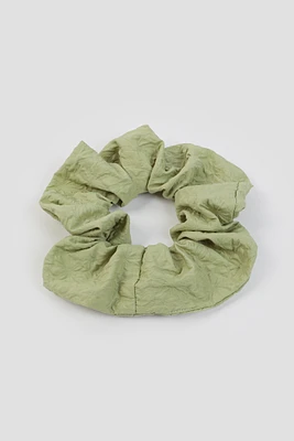 Ardene XL Wrinkled Scrunchie in Light Green