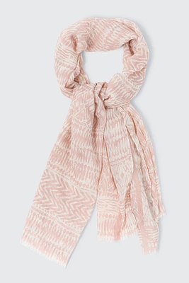 Ardene Printed Scarf in Light Pink | Polyester