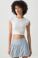 Ardene Mini Bubble Skirt in Light Blue | Size | Polyester/Cotton