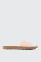 Ardene Faux Leather Flat Sandals in Light Pink | Size | Eco-Conscious