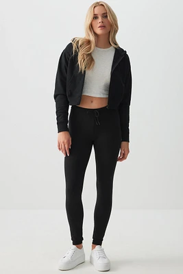 Ardene Adjustable Waist Legging in | Size | Cotton/Elastane/Viscose