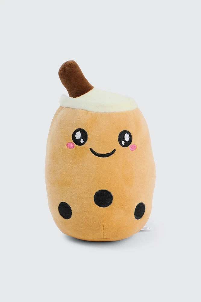 Ardene Kids Bubble Tea Plushie Pillow in Beige | Polyester