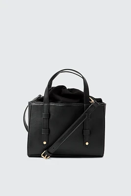 Ardene Drawstring Tote Bag in Black | Polyester | Eco-Conscious