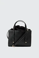 Ardene Drawstring Tote Bag in Black | Polyester | Eco-Conscious