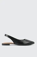 Ardene Pointed Toe Slingback Flats in | Size | Faux Leather | Eco-Conscious