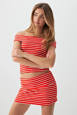 Ardene Off Shoulder Top in | Size | Spandex/Cotton