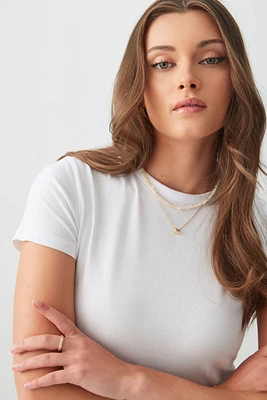 Ardene Basic Short Crew Neck T-Shirt in | Size | Cotton/Elastane | Eco-Conscious