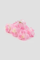 Ardene 3D Flower Hair Claw in Light Pink
