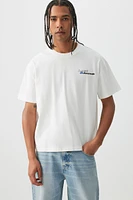 Ardene Man Boxy Graphic T-Shirt For Men in White | Size | 100% Cotton