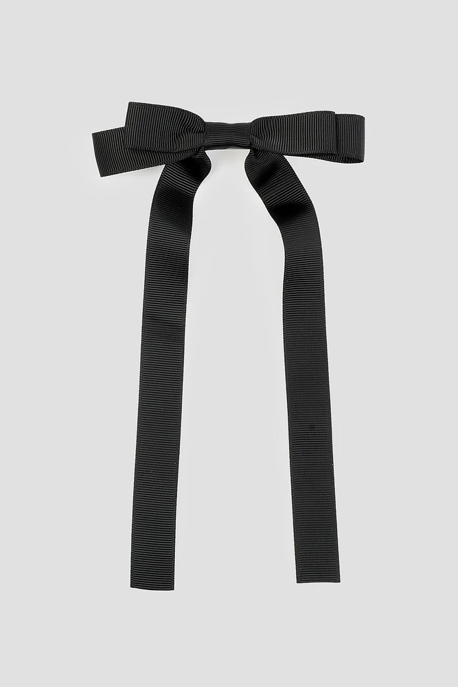 Ardene Ribbon Bow Clip in Black