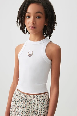 Ardene Kids Super Soft Tank Top in White | Size | Polyester/Spandex