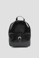 Ardene Small Backpack in Black | Faux Leather/Polyester