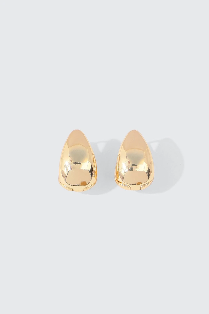 Ardene Tear Drop Hoop Earrings in Gold | Stainless Steel