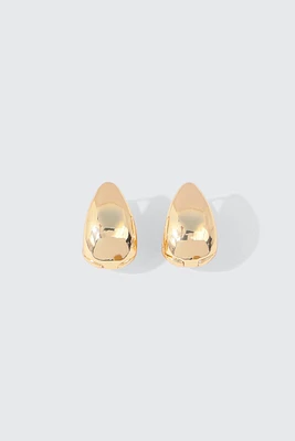 Ardene Tear Drop Hoop Earrings in Gold | Stainless Steel