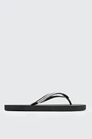 Ardene Rhinestone Strap Flip-Flops Sandals in | Size | Eco-Conscious