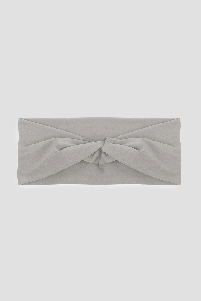 Ardene Knotted Headwrap in Grey | Polyester