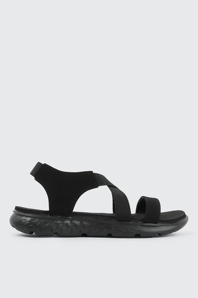 Ardene Sporty Sandales in Black | Size