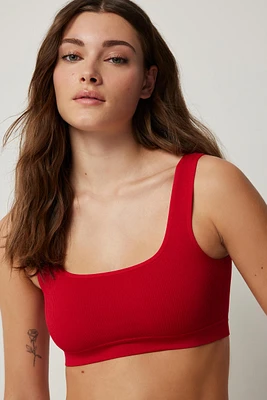 Ardene Seamless Bralette in Red | Size Small | Nylon/Elastane | Eco-Conscious