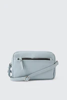 Ardene Faux Leather Crossbody Bag in Light Blue | 100% Recycled Polyester/Faux Leather | Eco-Conscious