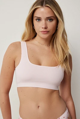 Ardene Seamless Bralette in Light Pink | Size Medium | Nylon/Elastane | Eco-Conscious
