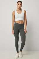 Ardene Soft Inside Seamless Leggings in Dark Grey | Size Small | Polyester/Spandex