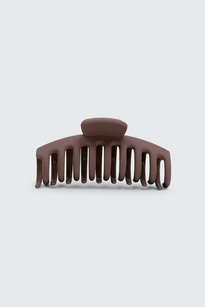 Ardene Large Hair Claw in Brown | Eco-Conscious