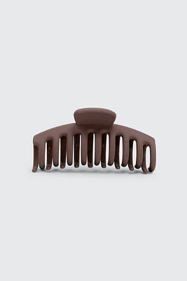 Ardene Large Hair Claw in Brown | Eco-Conscious