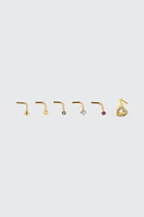 Ardene 6-Pack 18K Gold Plated Nose Studs