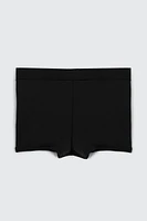 Ardene Kids Swim Shorts in Black | Size | Polyester/Nylon/Elastane | Microfiber