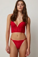 Ardene Mesh G-String Panty in Red | Size | Nylon/Spandex