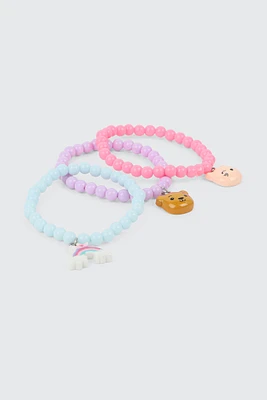 Ardene Kids 3-Pack Bracelets with Charms