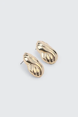 Ardene Twisted Vintage Earrings in Gold | Stainless Steel