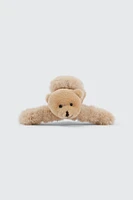 Ardene Teddy Bear Hair Claw in Beige