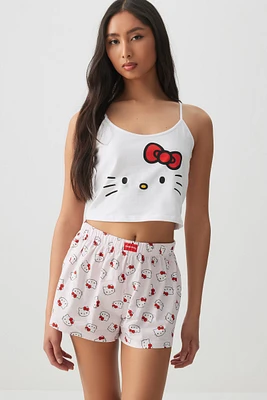 Ardene Sanrio Tank & Short PJ Set in White | Size | Polyester/Spandex