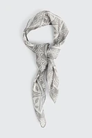 Ardene Square Satin Scarf in Grey | Polyester