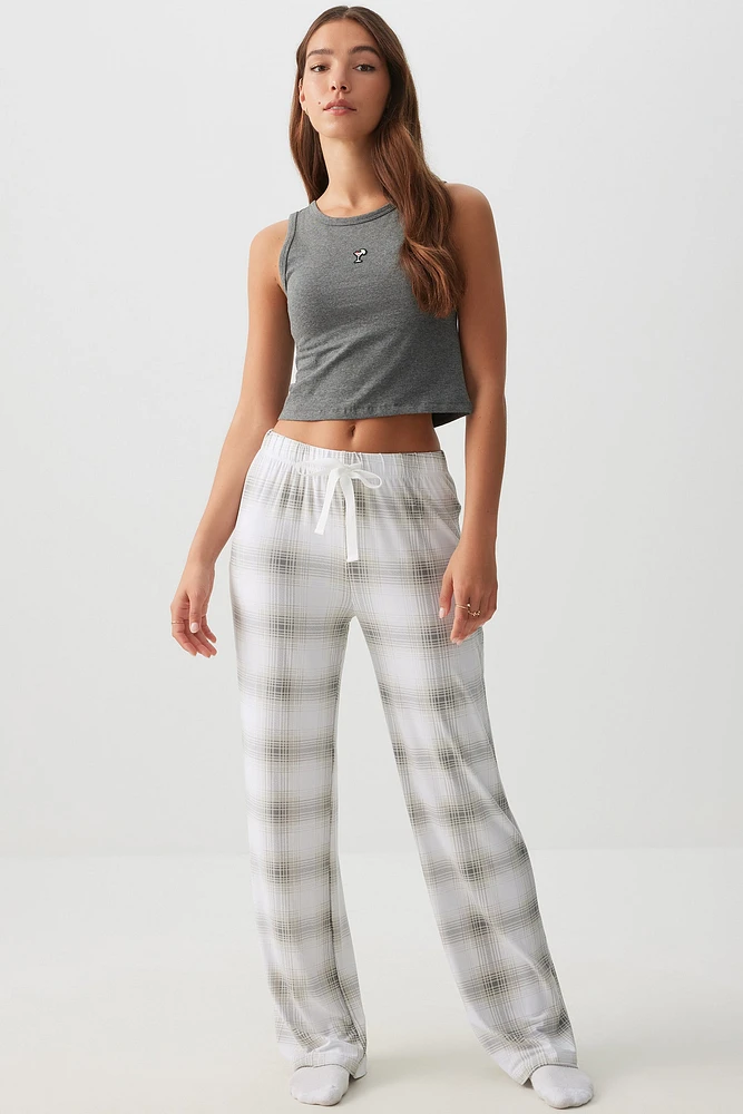 Ardene Super Soft Flare PJ Pants in Grey | Size | Polyester/Elastane | Eco-Conscious
