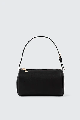 Ardene Barrel Shoulder Bag in Black | 100% Recycled Polyester | Eco-Conscious